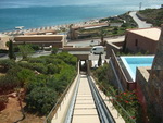 Lanovka na pláž v hotelu Blue Palace - Elounda